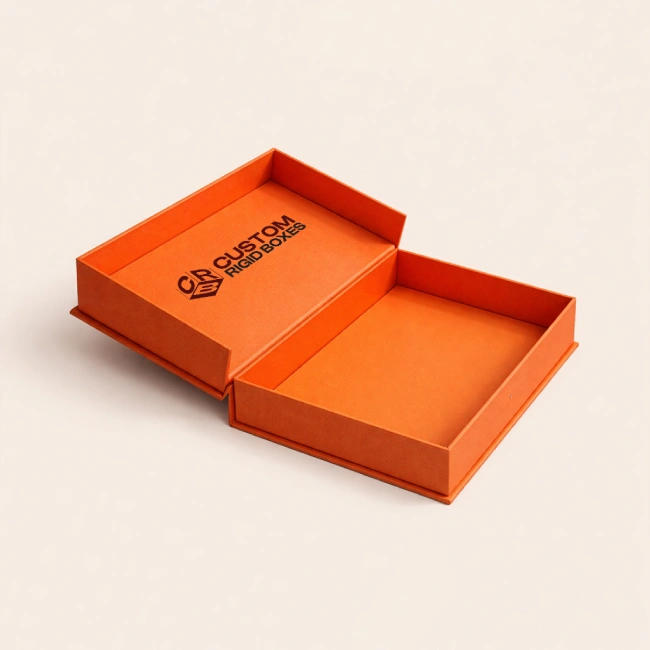 Custom Clamshell Rigid Boxes | Premium Book-Style Packaging