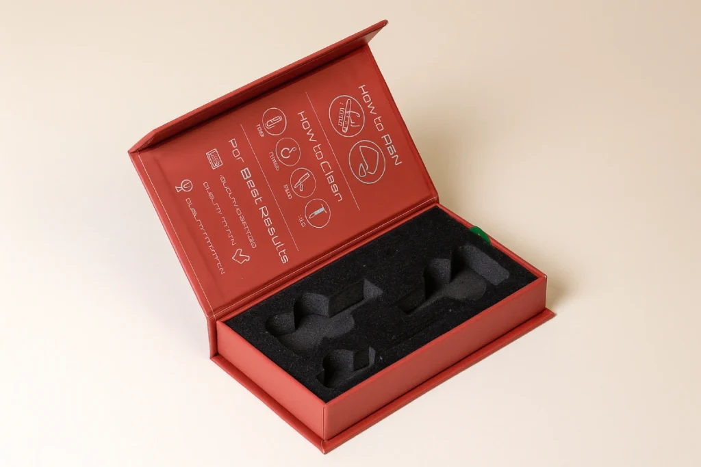 Custom rigid boxes with insets