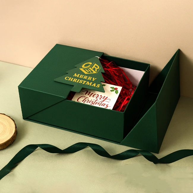 Christmas Rigid Box With Ribbion