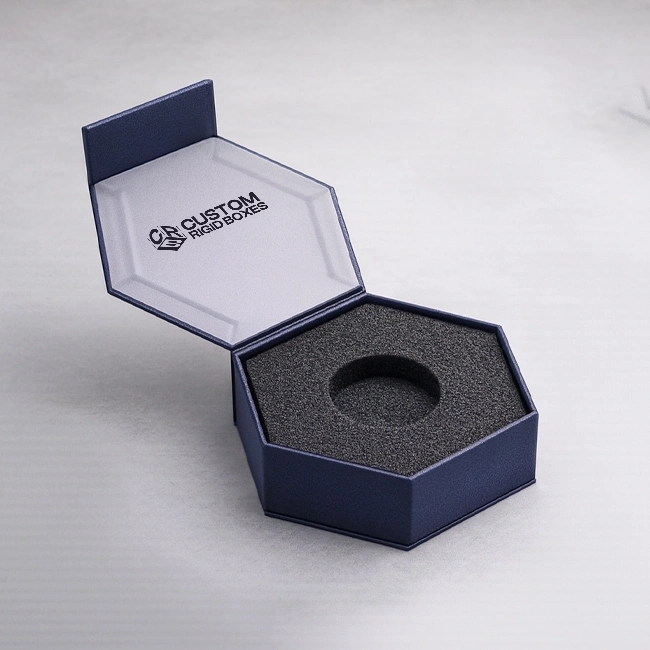 Hexagon Box With Foam Insert