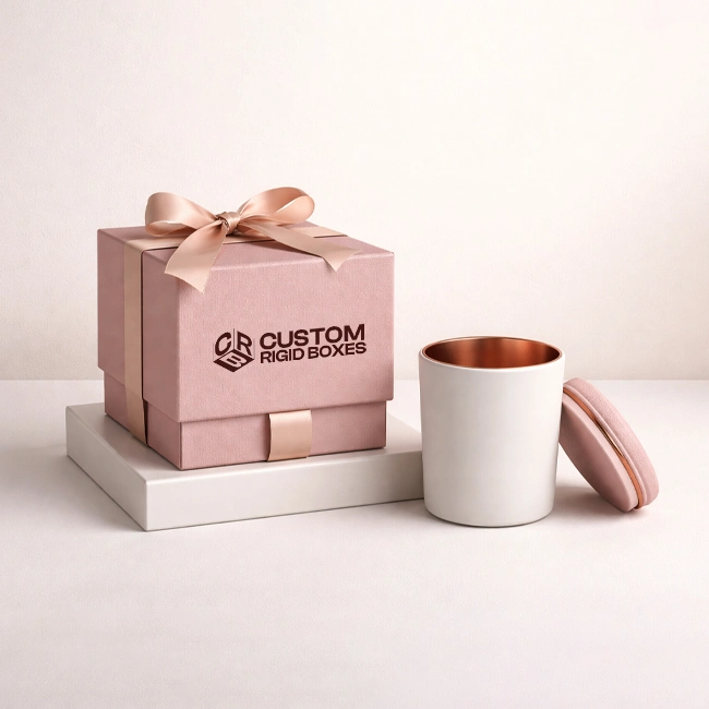 Two Piece Luxury-Candle-Box With Ribbion